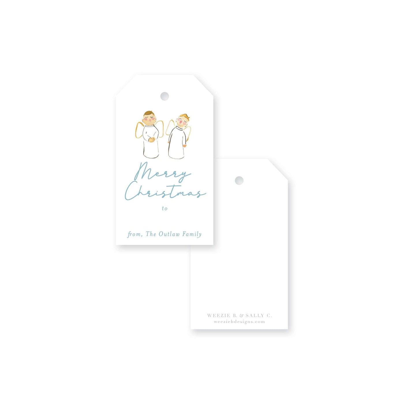 Singing Angels Christmas Gift Tag