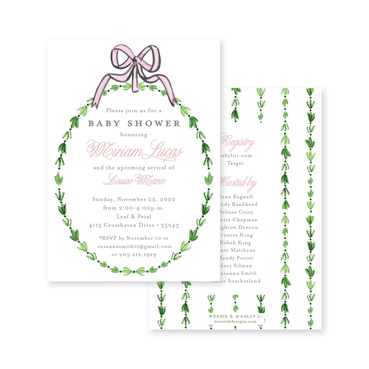 Chic Wreath Baby Shower