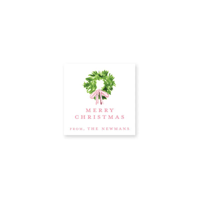 Chic Wreath Christmas Gift Stickers