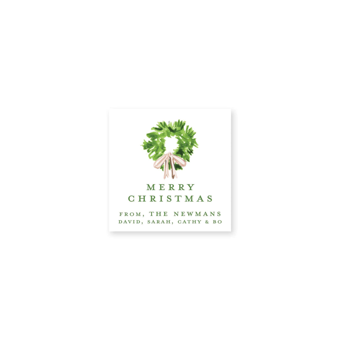 Chic Wreath Christmas Gift Stickers
