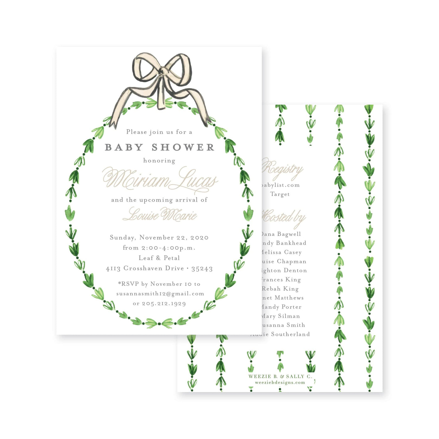 Chic Wreath Baby Shower