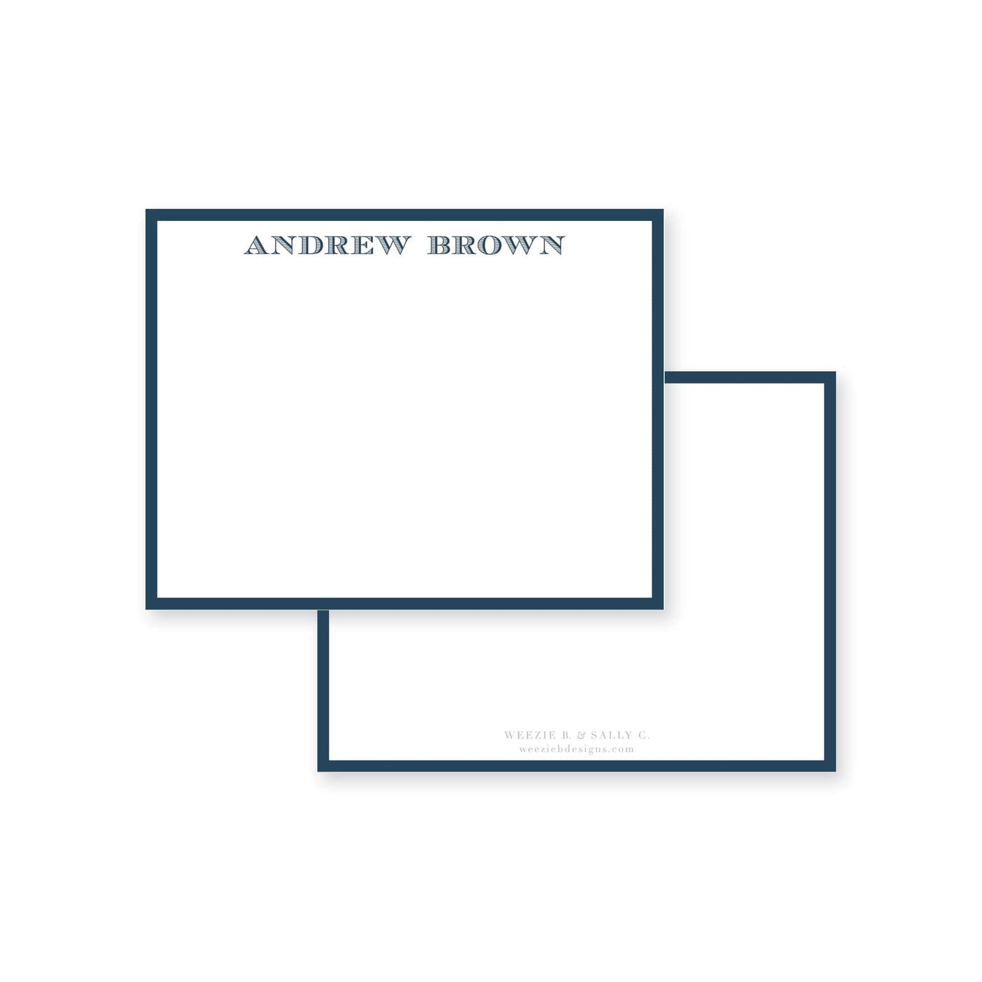 Color Border Flat Note Card