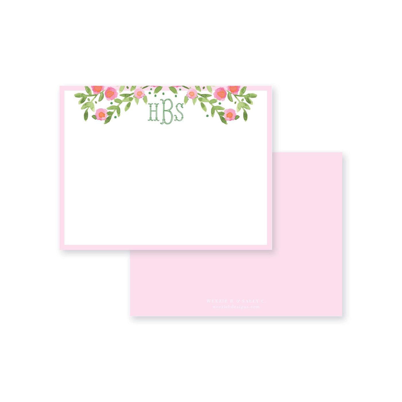 Crest 4 Camelia Flat Note Card