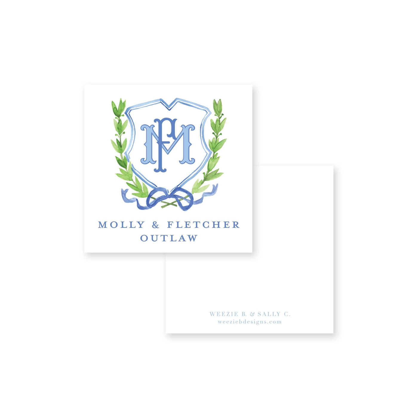 Crest 5 in Watercolor Calling Card