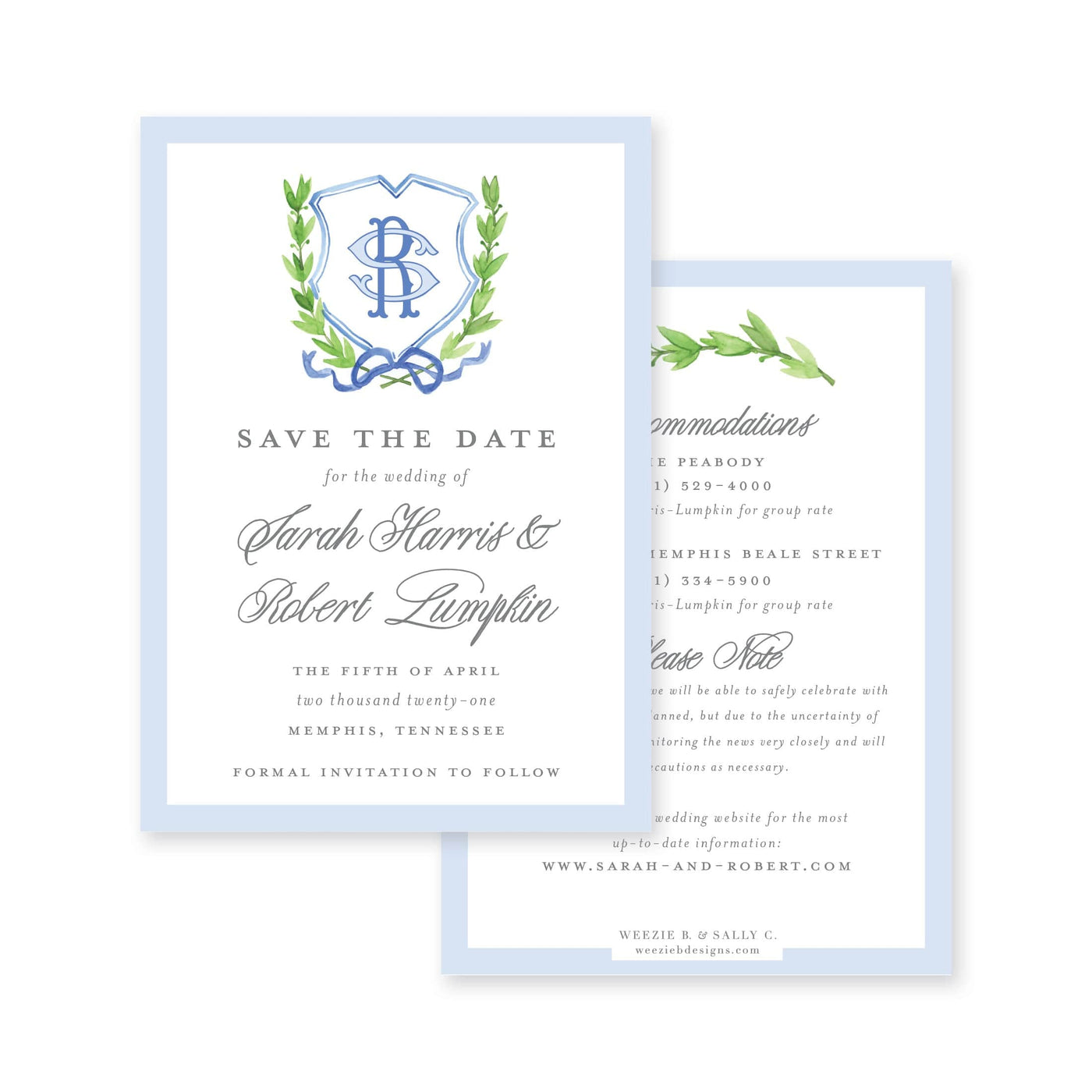 Crest 5 in Watercolor Save-the-Date