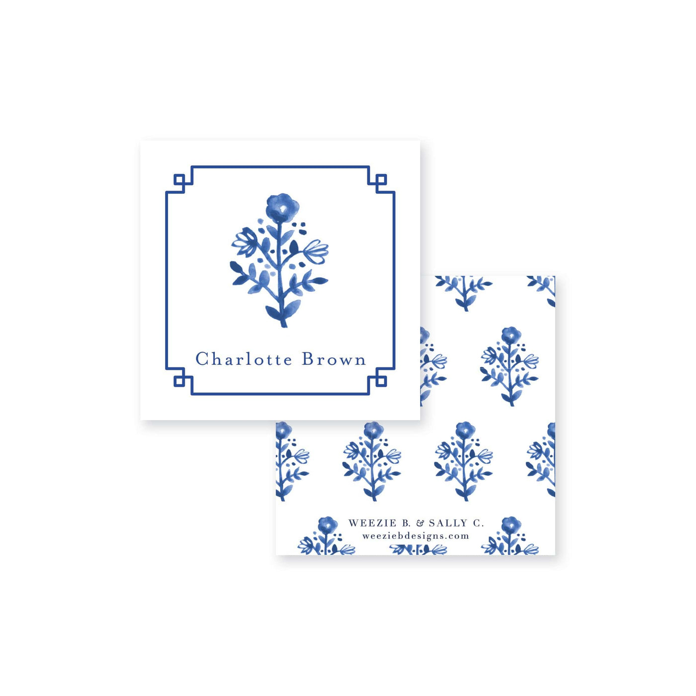 Delft Flowers Calling Card