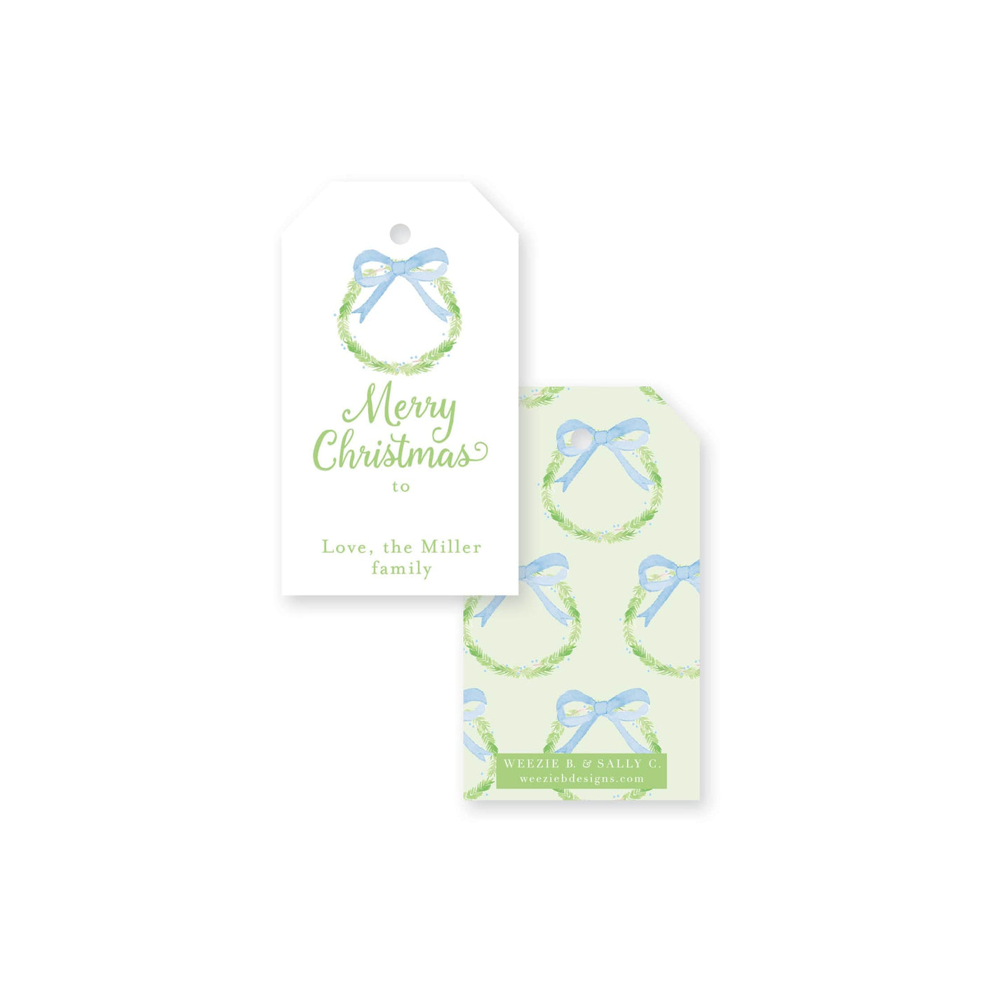 Evergreen Bough Christmas Gift Tag