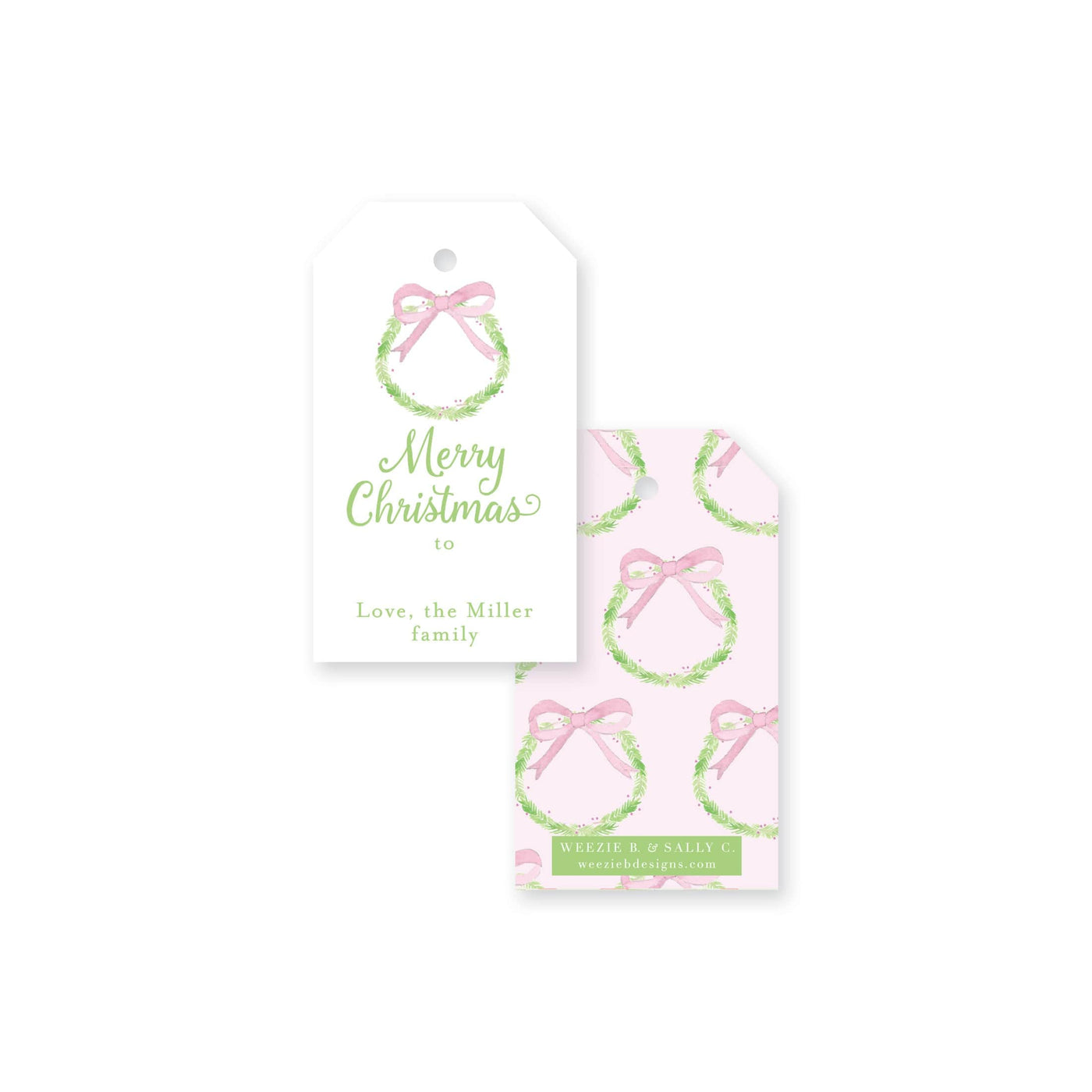 Evergreen Bough Christmas Gift Tag