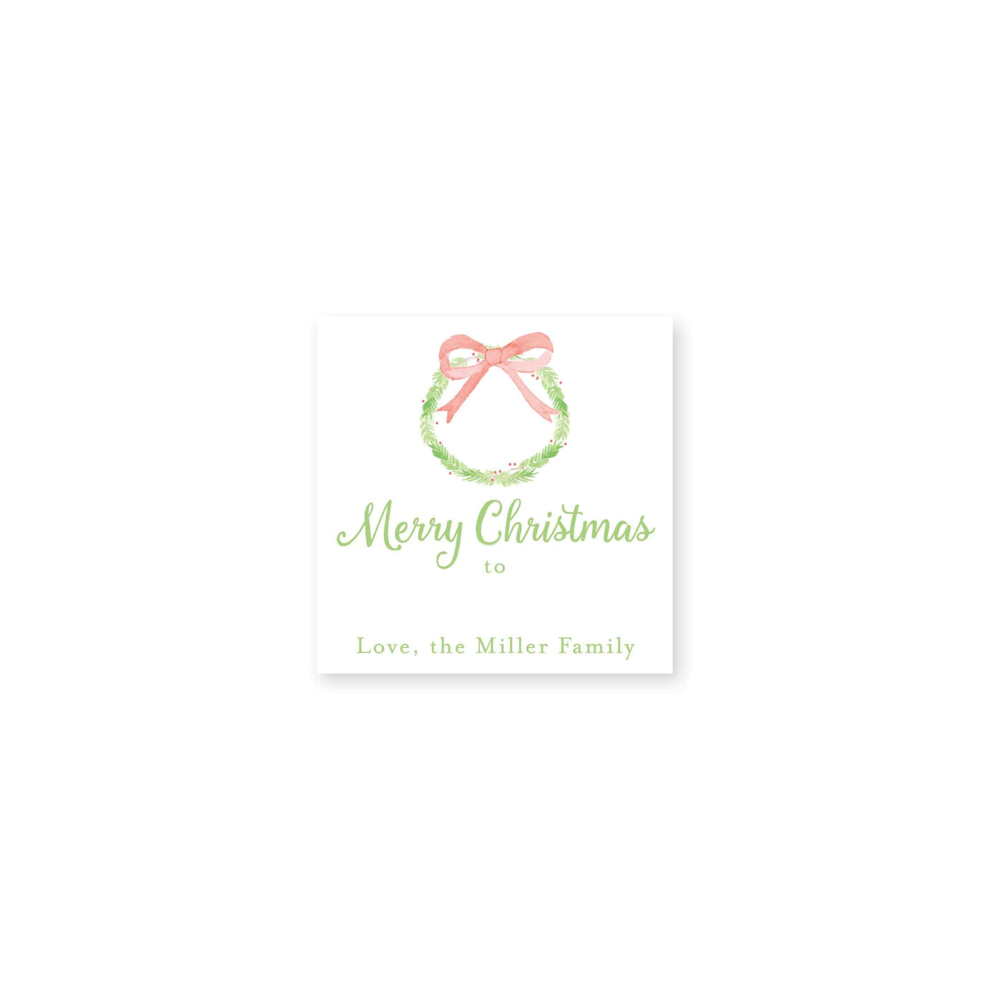 Evergreen Bough Christmas Stickers