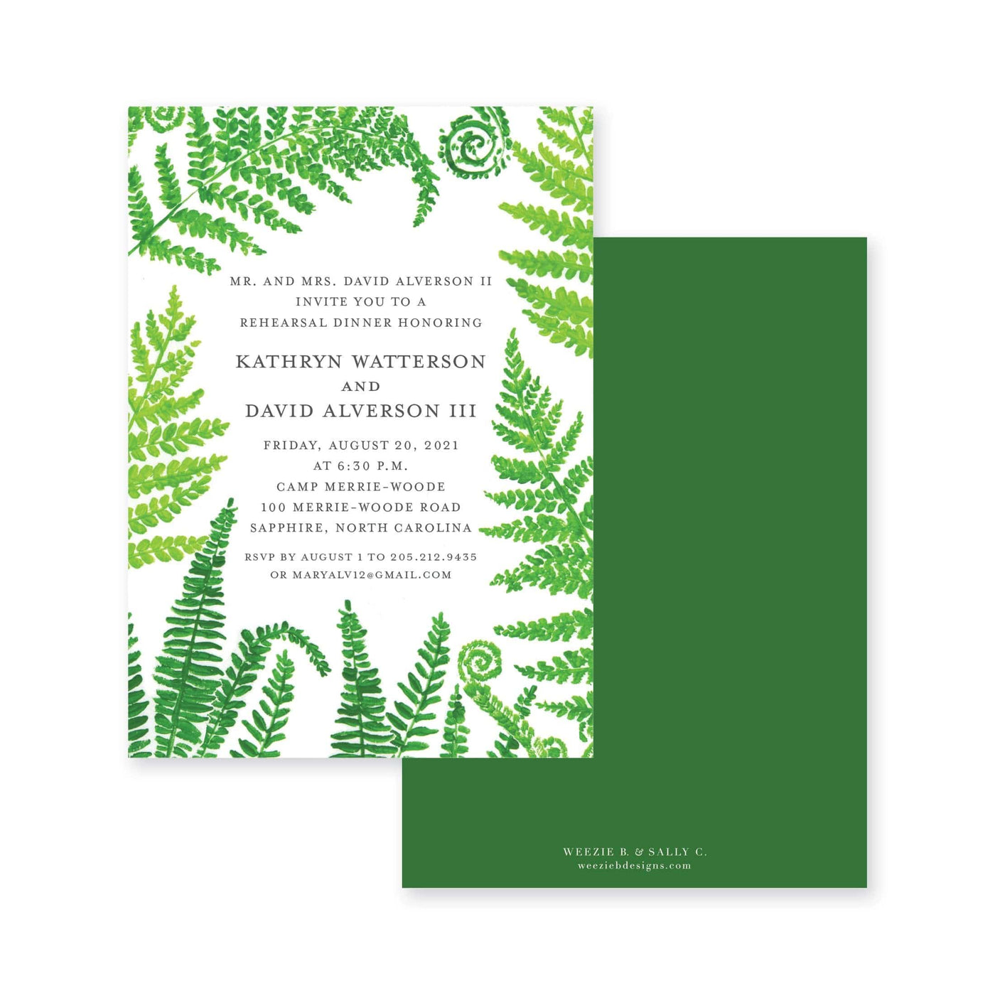 Weezie B. Designs | Festive Fern Fete