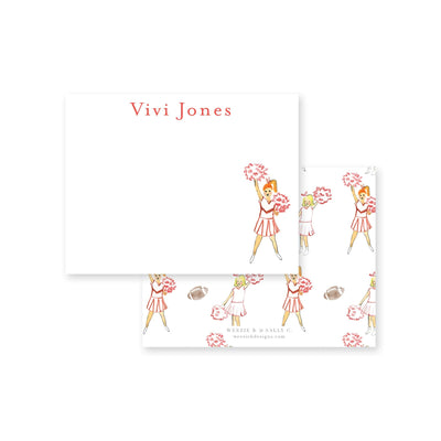Watercolor Cheer Flat Note Card