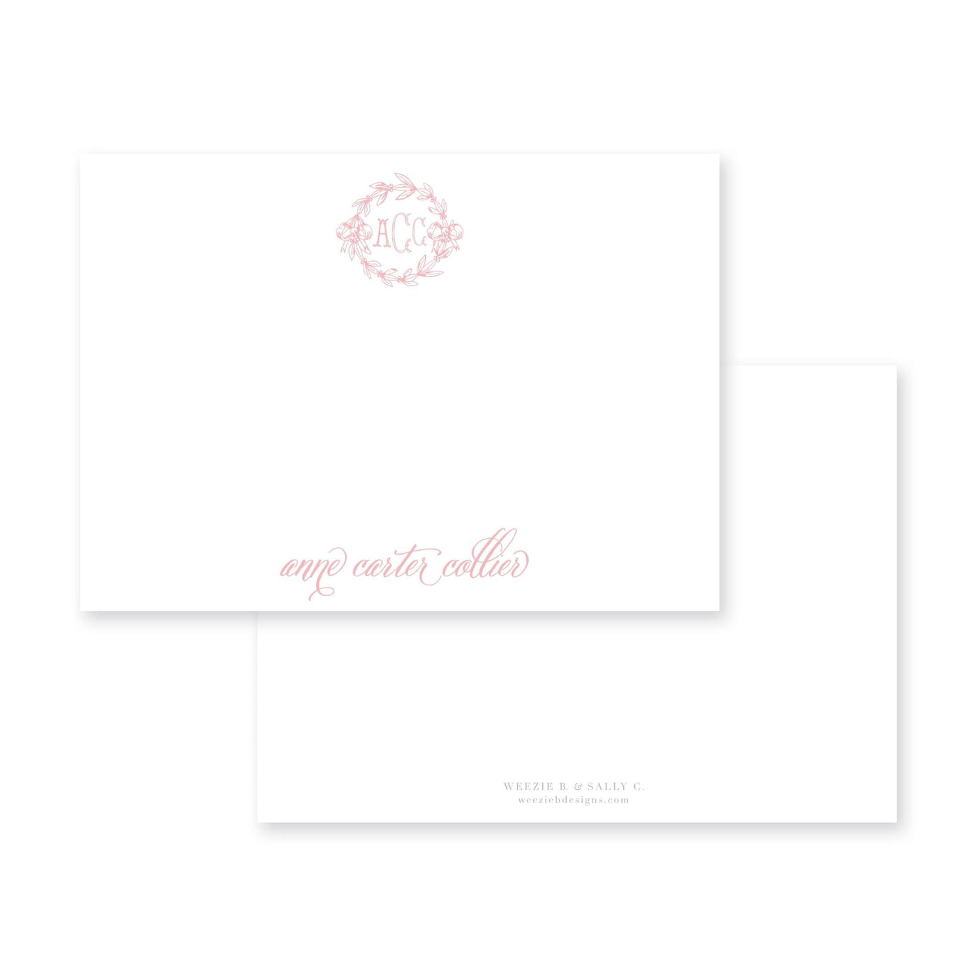 Victorian Wreath Flat Note Card