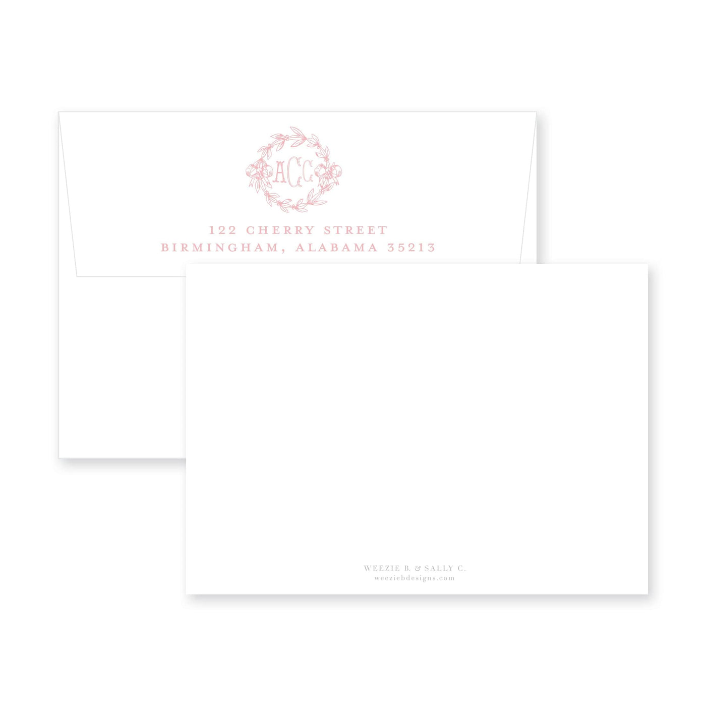 Victorian Wreath Flat Note Card