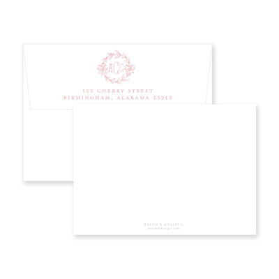Victorian Wreath Flat Note Card