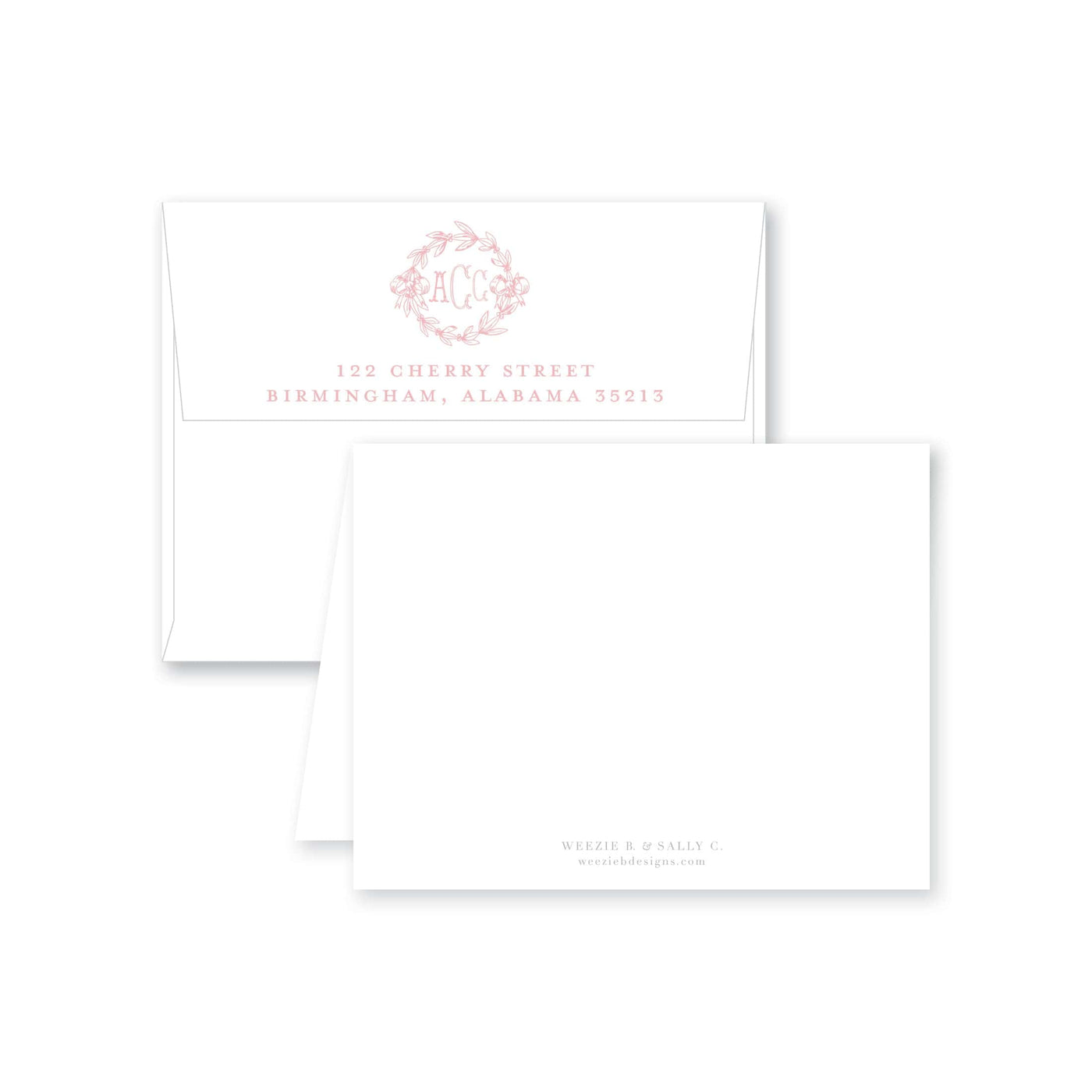 Victorian Wreath Folded Note Card