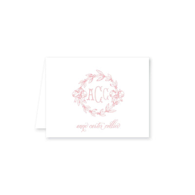 Victorian Wreath Folded Note Card