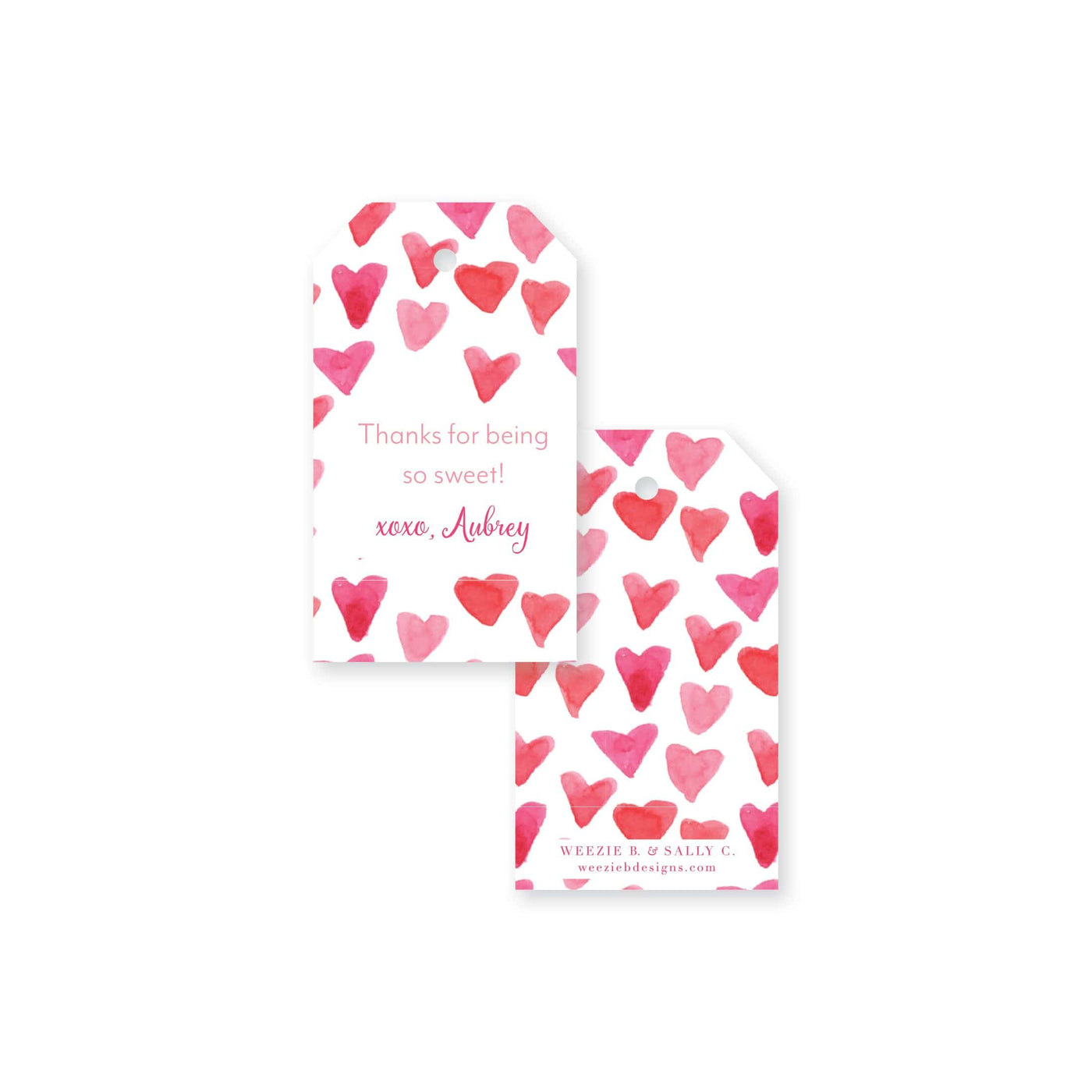 Galentines Hearts Gift Tag