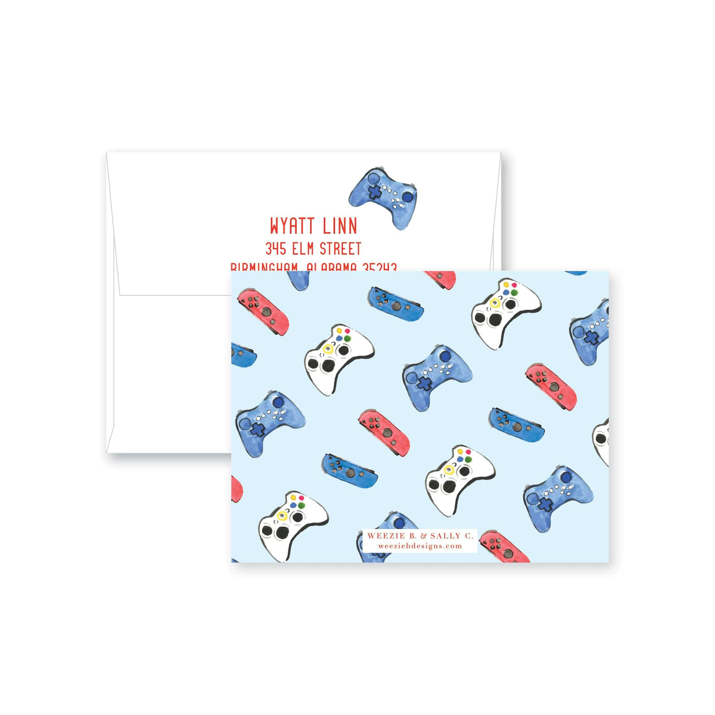 Gamer Level Flat Note Card