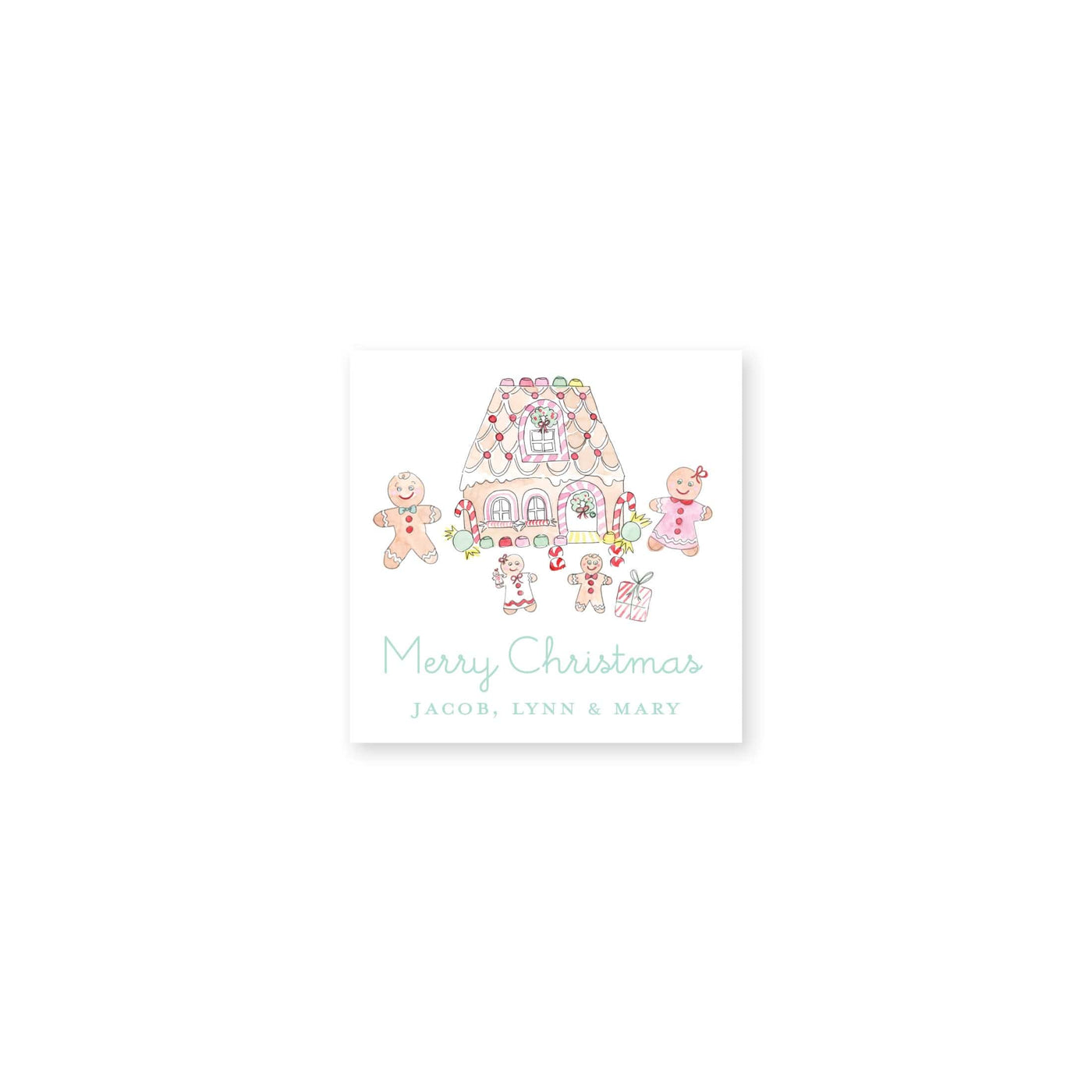 Gingerbread Family Christmas Stickers