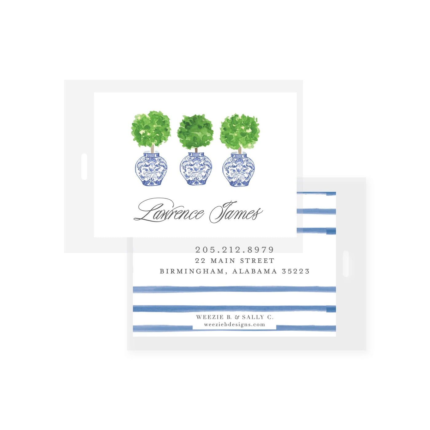 Ginger Jar Topiary Bag Tag (2 min)