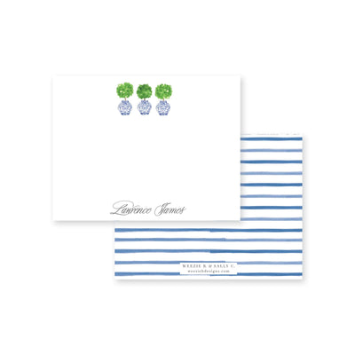 Ginger Jar Topiary Flat Note Card