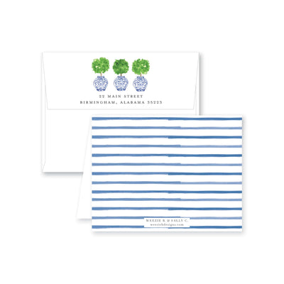 Ginger Jar Topiary Folded Note Card