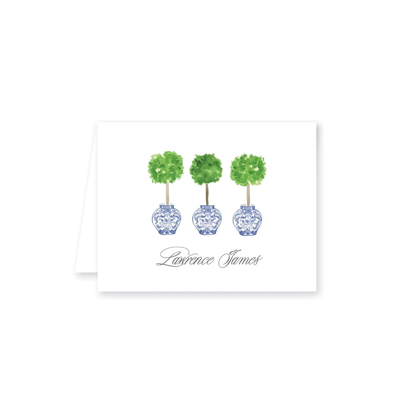 Ginger Jar Topiary Folded Note Card