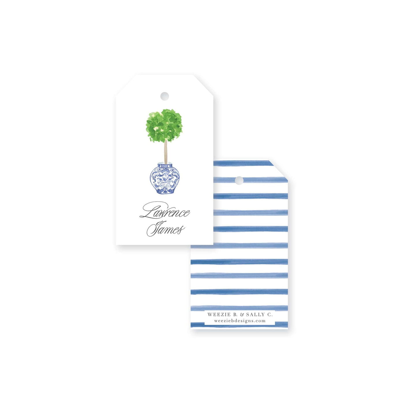 Ginger Jar Topiary Gift Tag