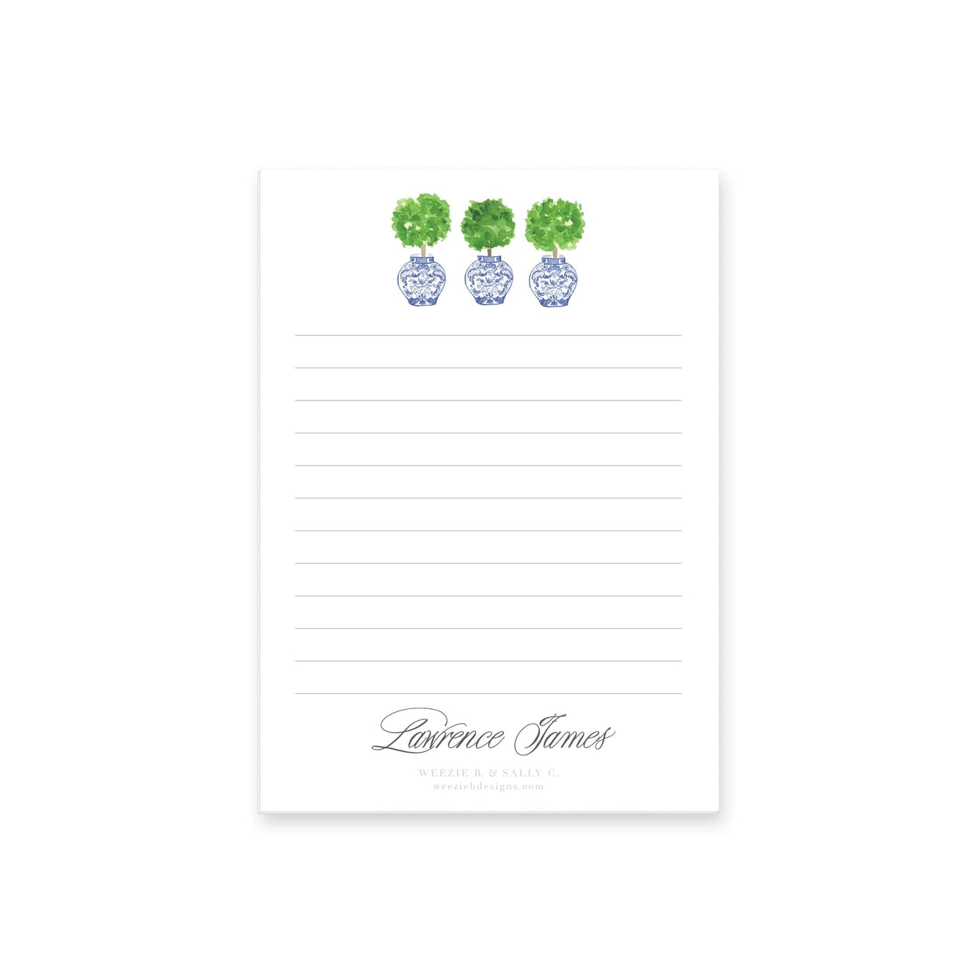 Ginger Jar Topiary Notepad