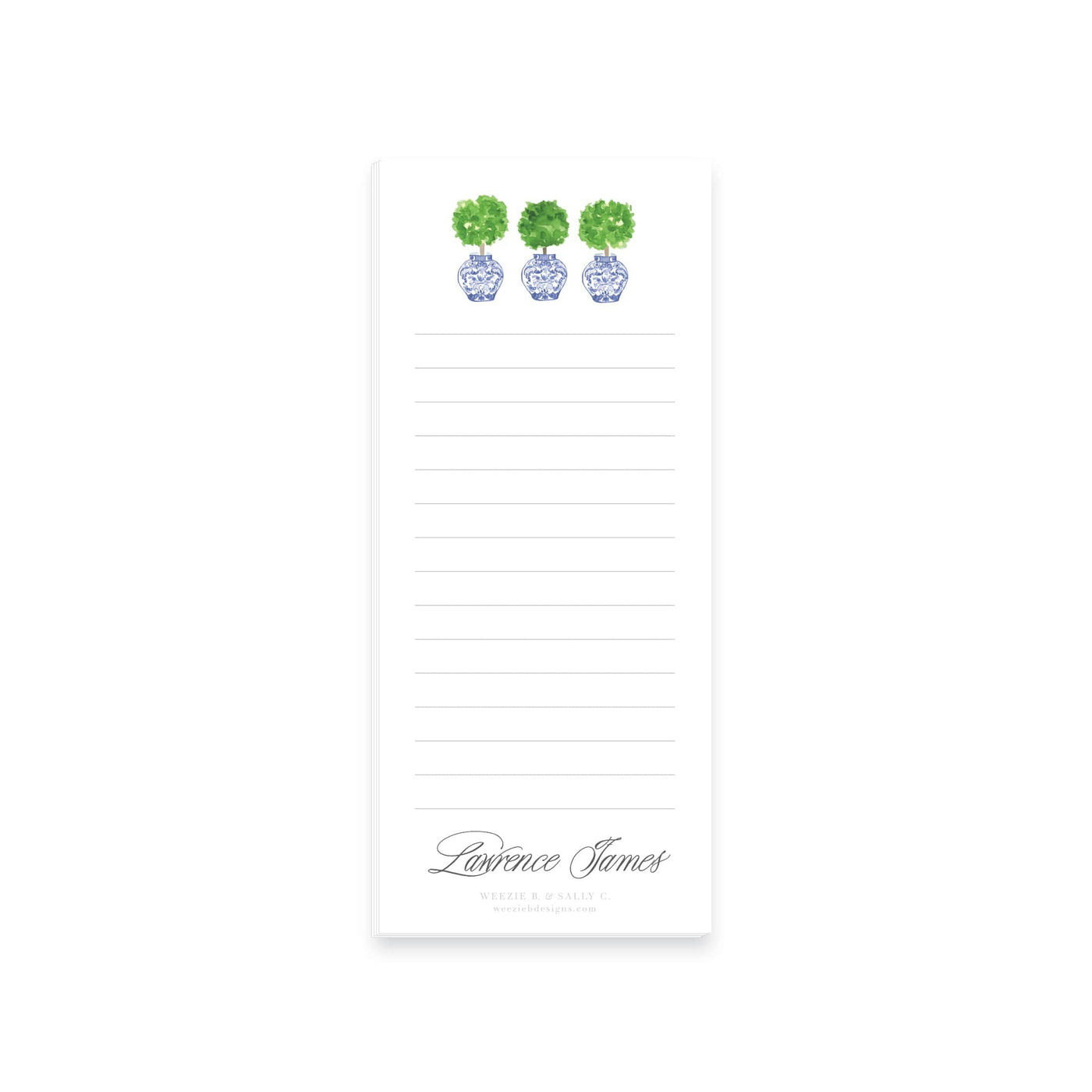 Ginger Jar Topiary Notepad