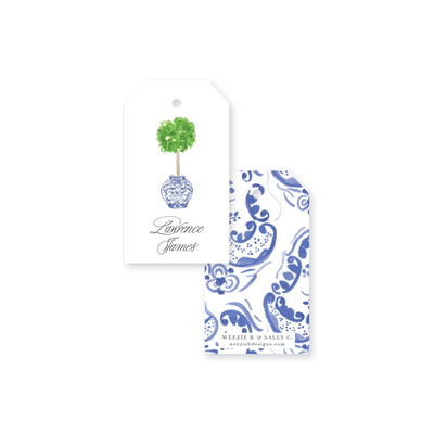 Ginger Jar Topiary Gift Tag
