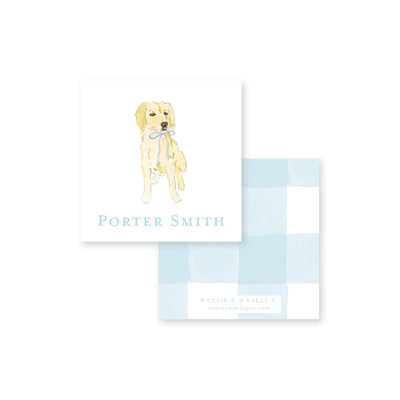 Golden In A Bow Calling Card