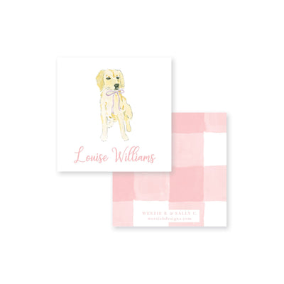 Golden In A Bow Calling Card