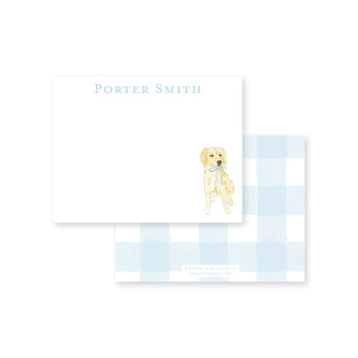 Golden in a Bow Flat Note Card