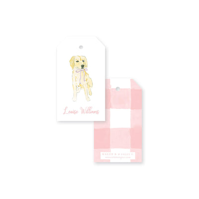 Golden In A Bow Gift Tag