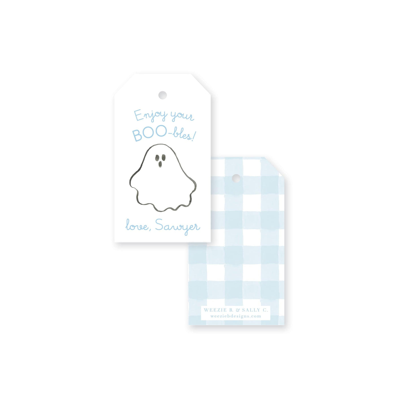 Spooky Celebration Ghost Gift Tag