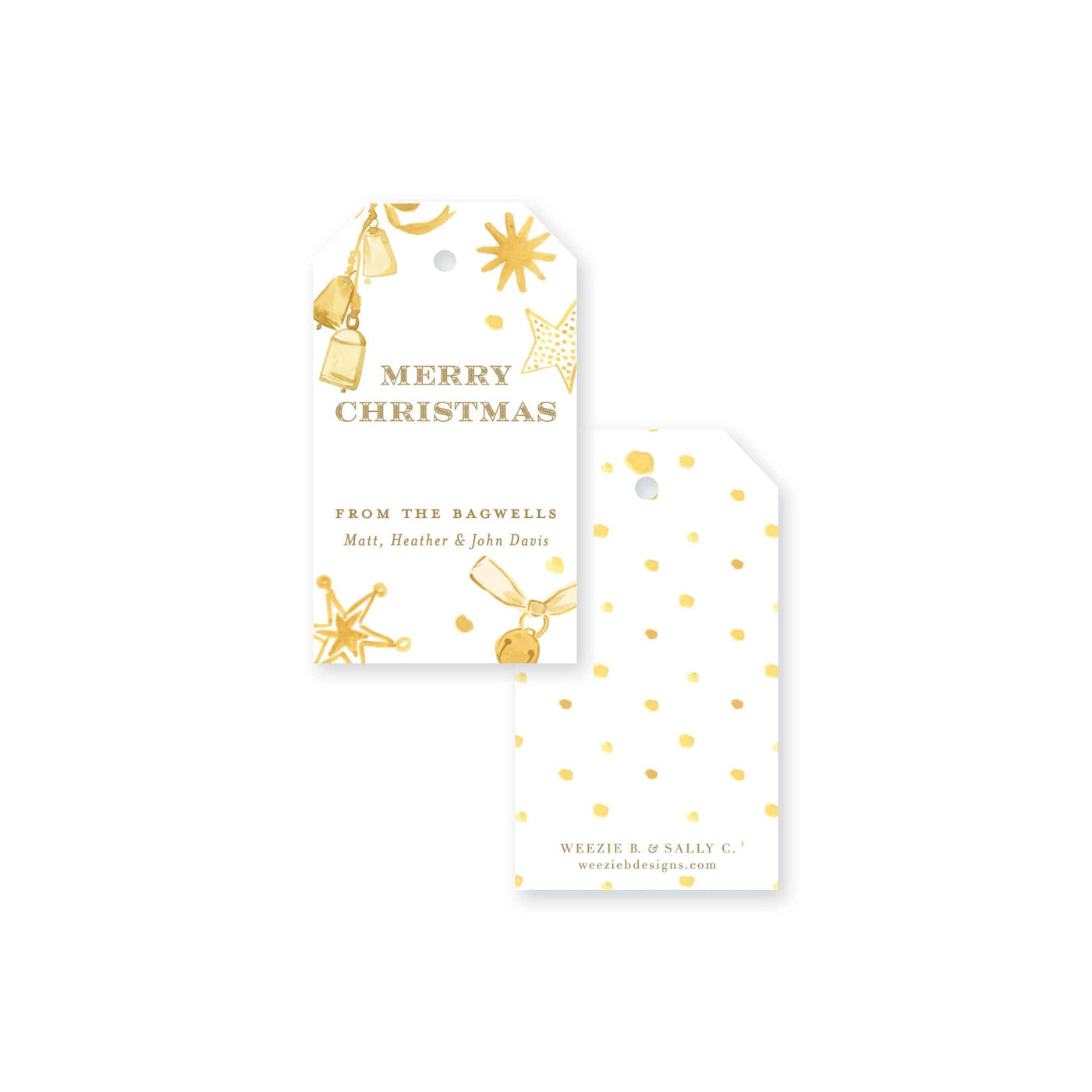 Happy Golden Days Icons Christmas Gift Tag