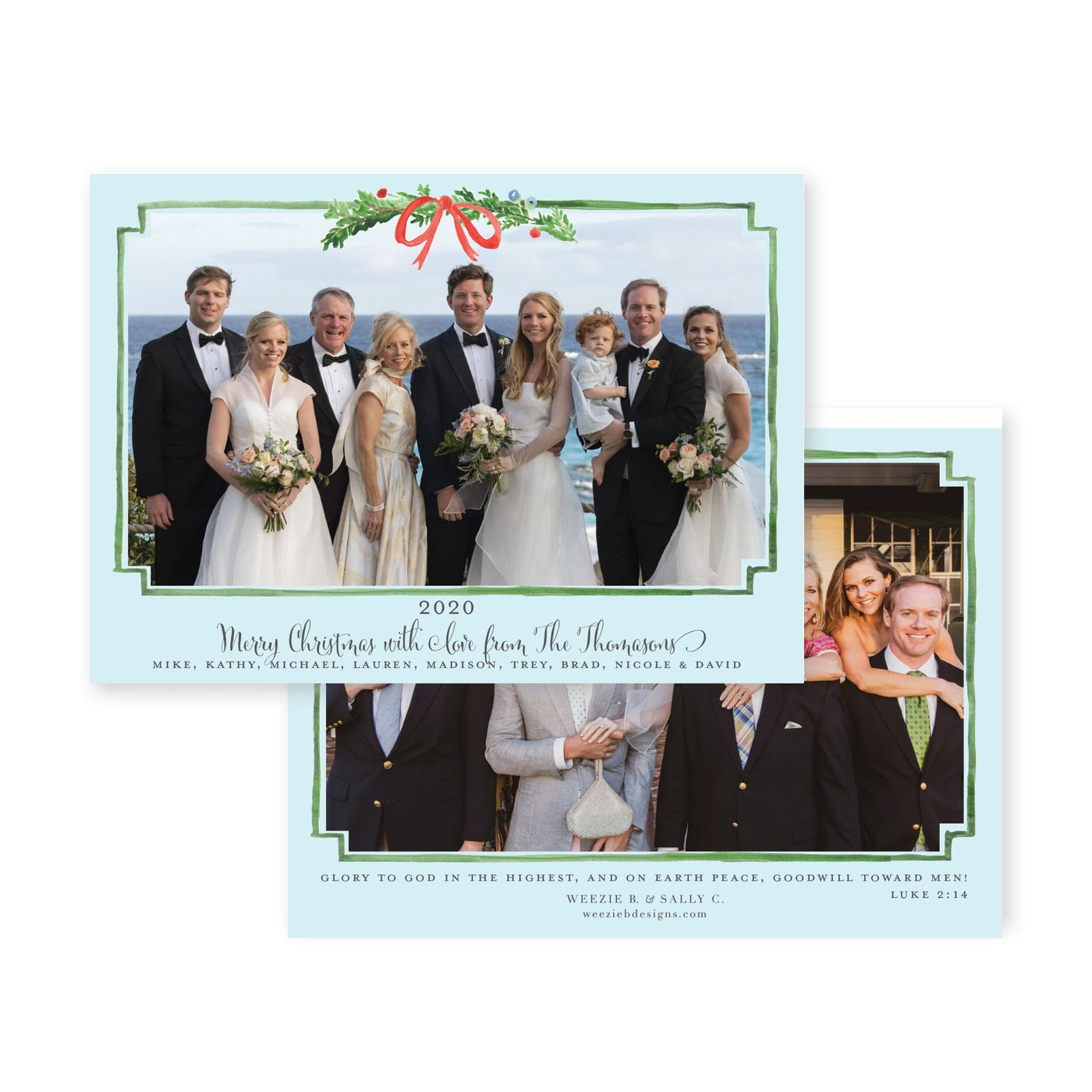 Holiday Swag Horizontal Christmas Card