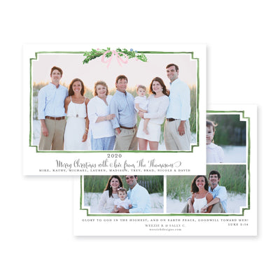 Holiday Swag Horizontal Christmas Card