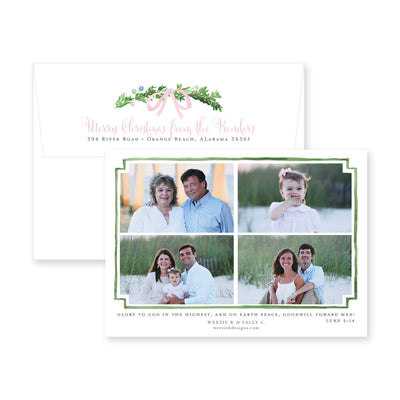 Holiday Swag Horizontal Christmas Card