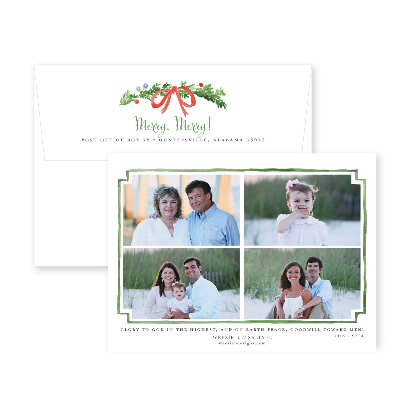 Holiday Swag Horizontal Christmas Card