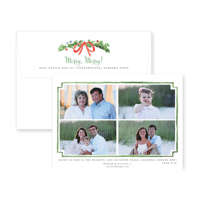 Holiday Swag Horizontal Christmas Card