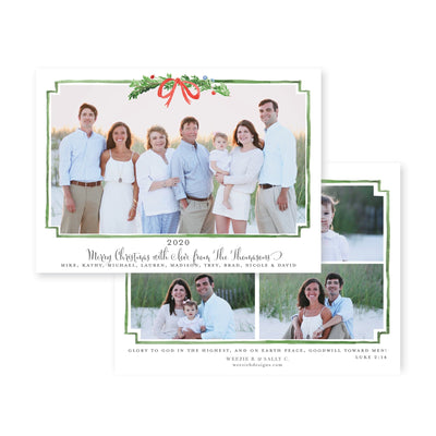 Holiday Swag Horizontal Christmas Card