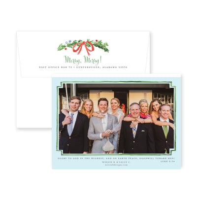 Holiday Swag Horizontal Christmas Card