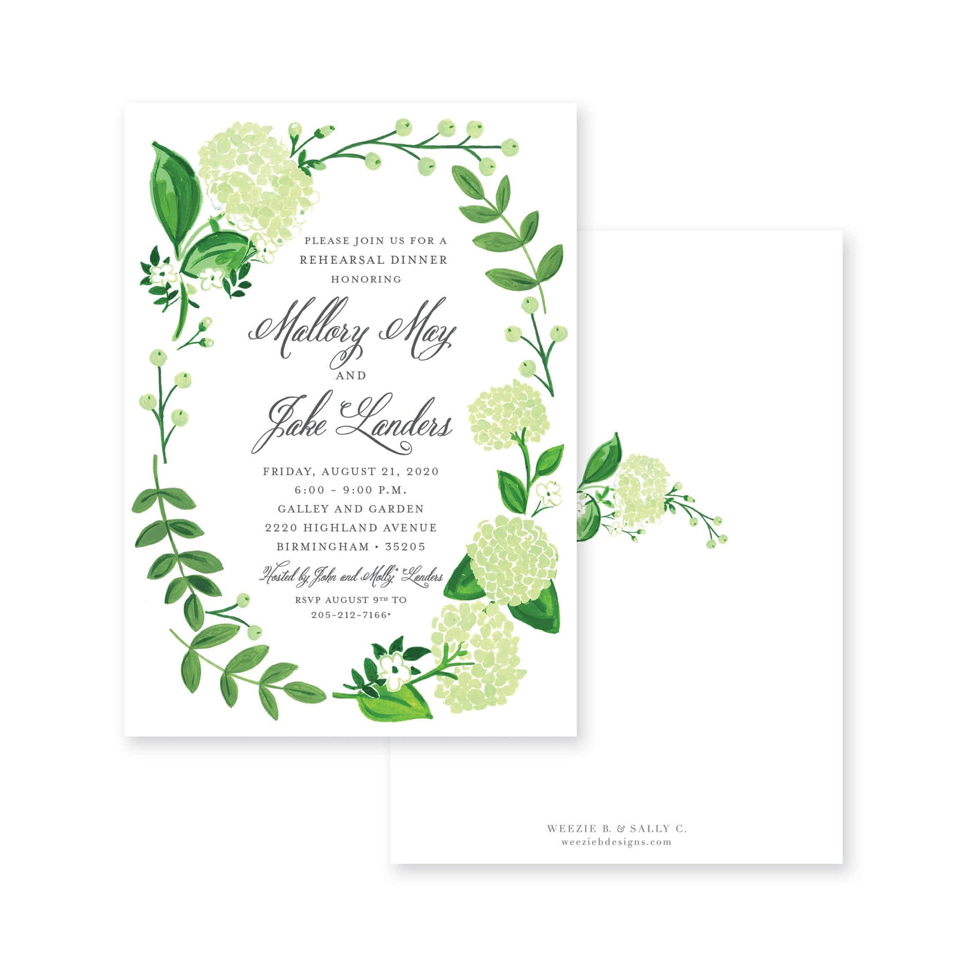 Hydrangea Garden Florals Rehearsal