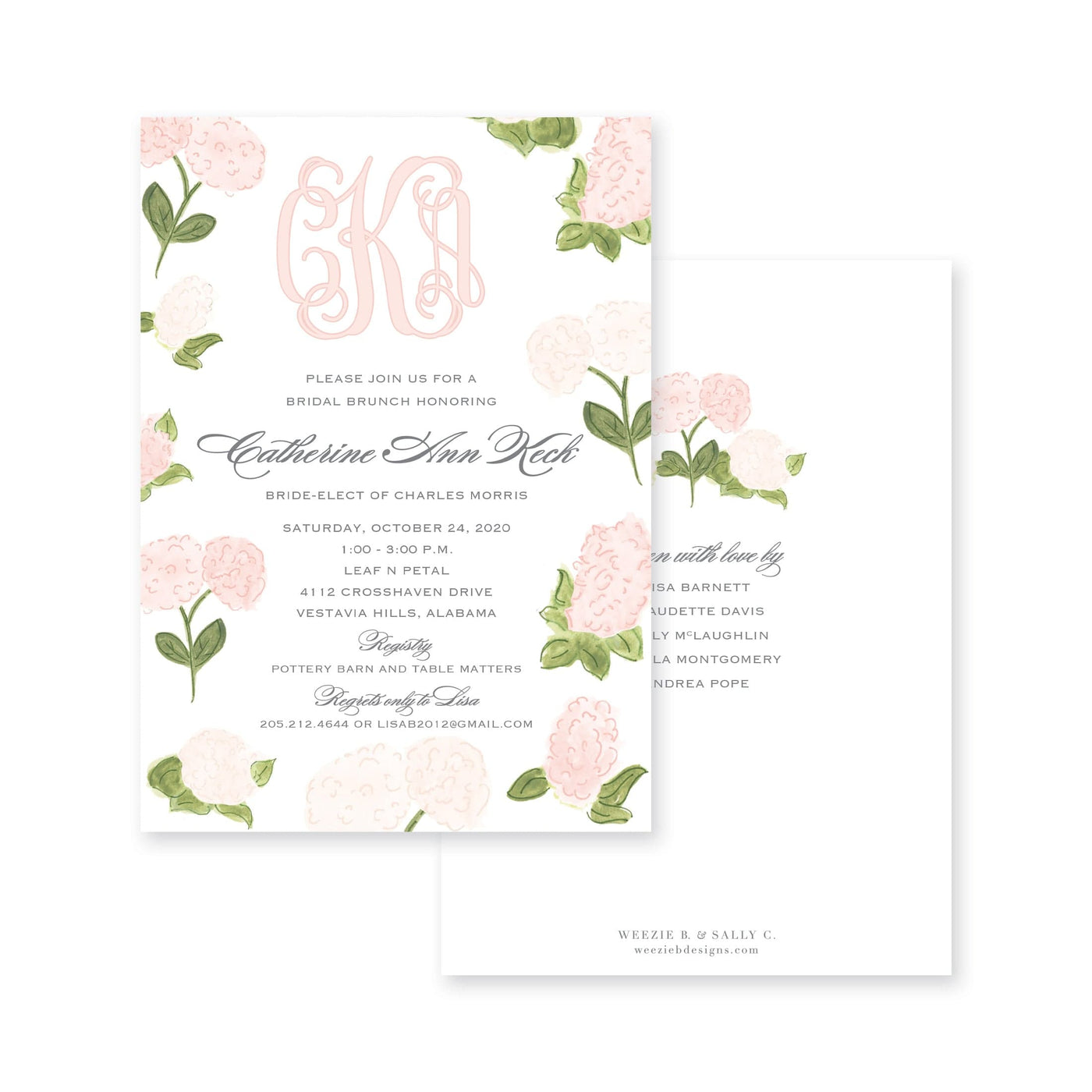 Watercolor Hydrangea Bridal Shower
