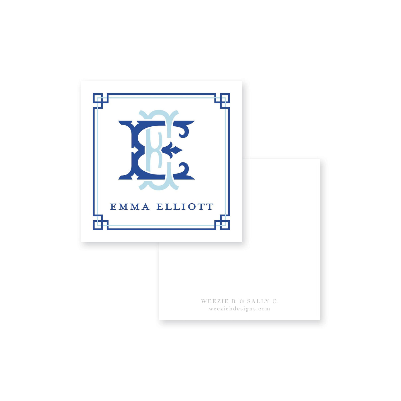Intertwine Double Border Calling Card