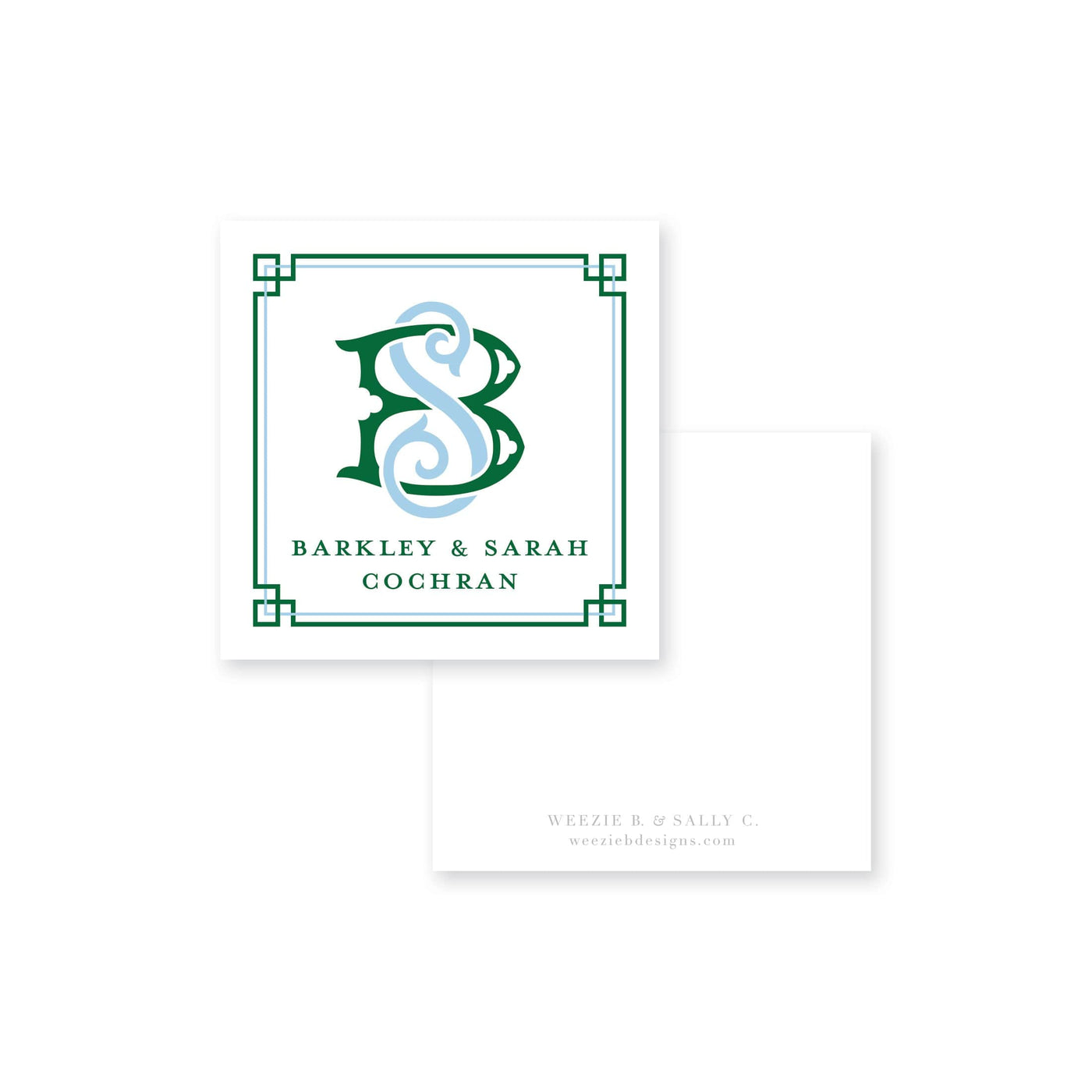 Intertwine Double Border Calling Card