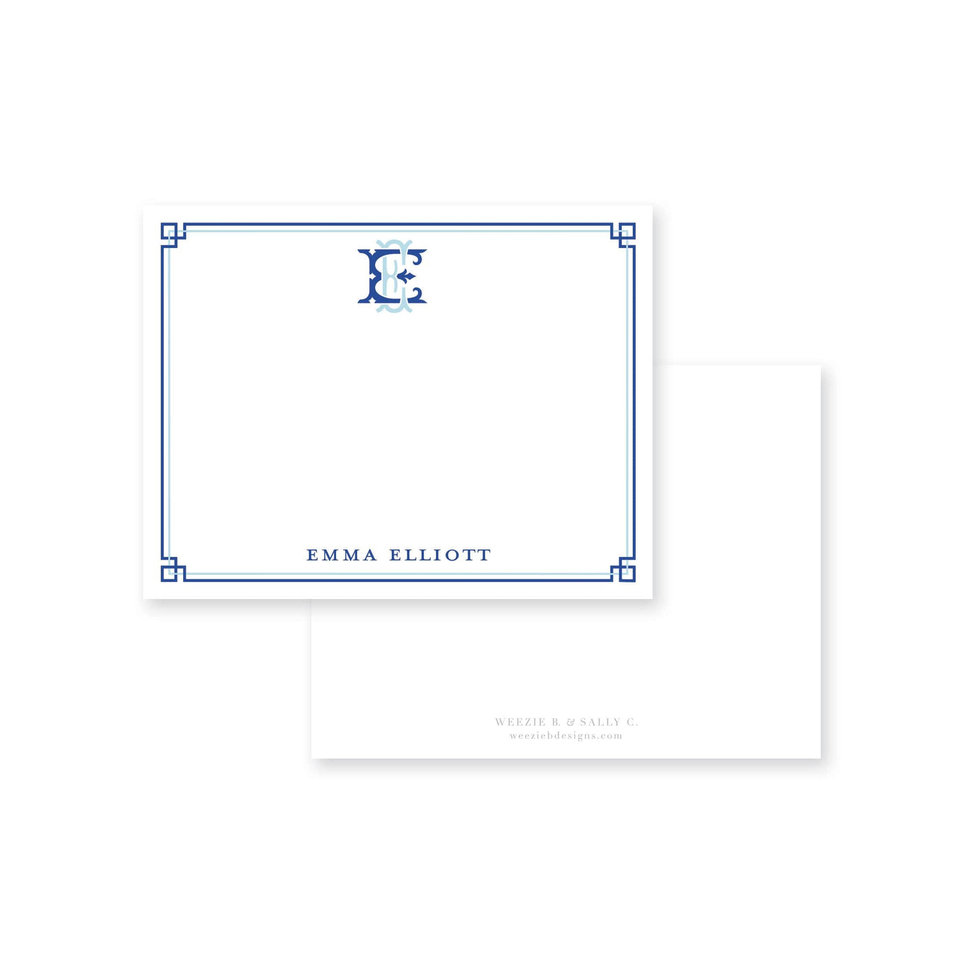 Intertwine Double Border Flat Note Card