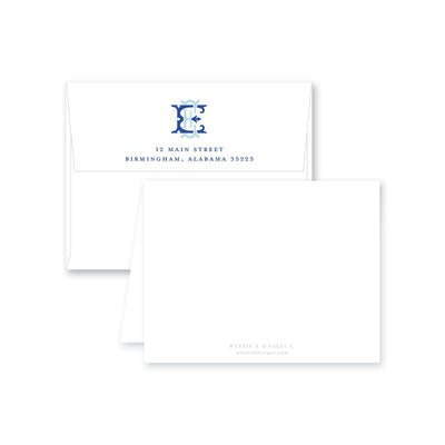 Intertwine Double Border Folded Note Card
